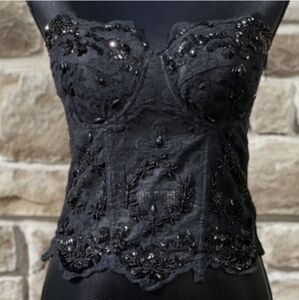 Lydia Black Beaded Corset